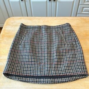 J. Crew houndstooth mini skirt